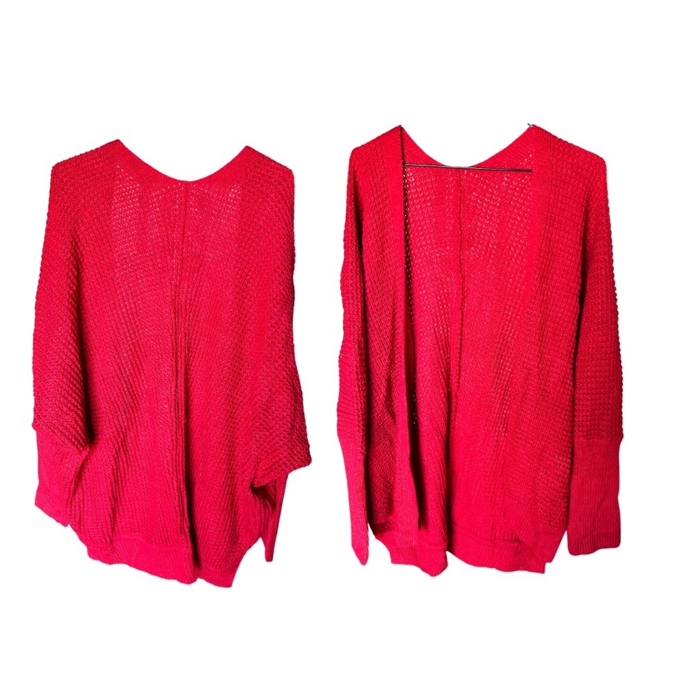 Medium Red Basic Cardigan